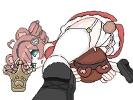 artist:val_aconite bed butt character:irina crown panties pawnii_chan_plush princess_outfit // 256x192 // 12KB