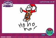 artist:ark character:irina christmas gartic_phone santa sitting_on_lap sketch // 770x525 // 61KB