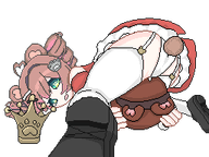 artist:val_aconite bed butt character:irina crown panties pawnii_chan_plush princess_outfit // 256x192 // 12KB