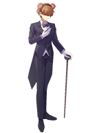 artist:qinglan_2205 butler character:pawnii_chan official_art walking_cane // 2800x3800 // 1.8MB