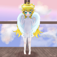 angel artist:cherihebi blonde character:irina cunny feet halo nipples transparent_clothing // 5000x5000 // 10.0MB