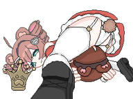artist:val_aconite bed butt character:irina crown panties pawnii_chan_plush princess_outfit // 256x192 // 12KB