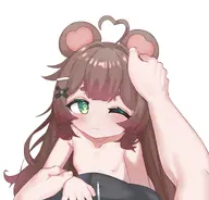 artist:jahe_png completely_nude fan_commission flat_chest headpat nipples // 4096x3917 // 575KB