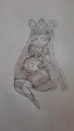 artist:edgy_mcpengu monochrome pregnant // 1152x2048 // 196KB