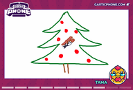 artist:tama character:irina character:pawnii_chan christmas christmas_tree gartic_phone sketch // 770x525 // 60KB