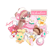 artist:Faalia character:irina character:pawnii_chan hugging teddy_bear valentines_day // 4950x4500 // 4.2MB