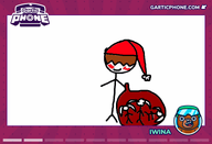 artist:irina_kumai character:pawnii_chan children christmas gartic_phone kidnapping sack santa_hat sketch // 770x525 // 57KB